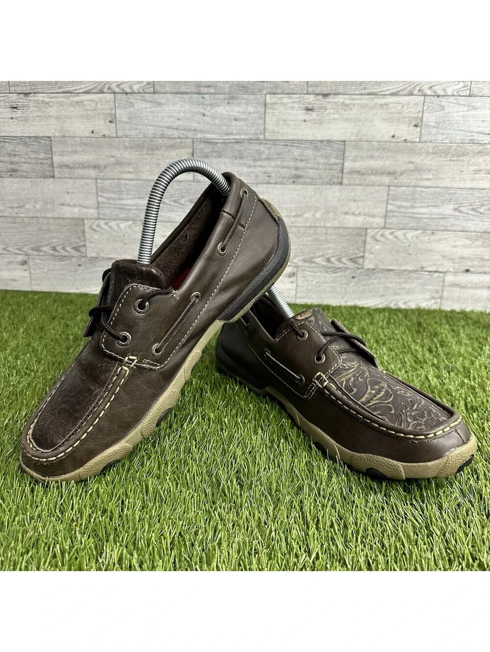 Twisted X WDM0070 Loafer Leather Slip On Boat Shoes Moc Brown Women's 8.5 M